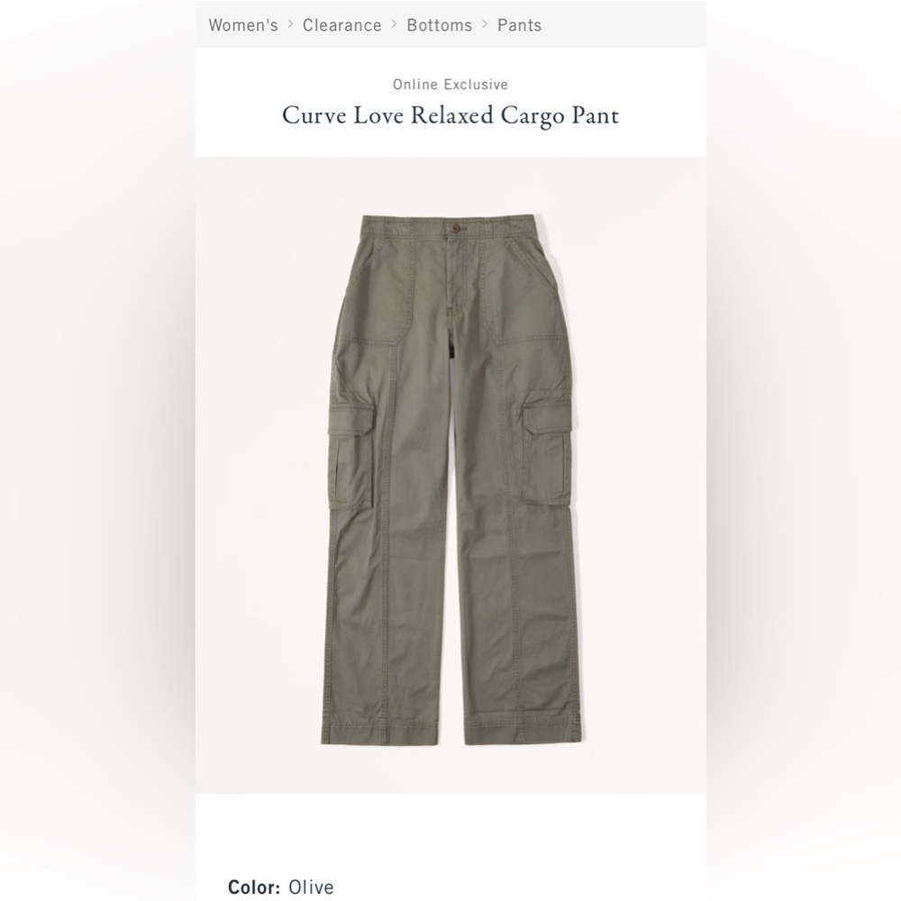Abercrombie Curve Love Relaxed Cargo Pants